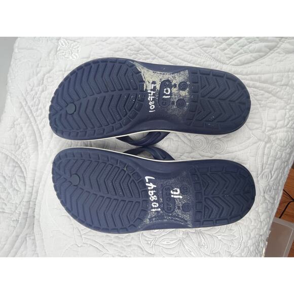 Crocs Women’s Size 10 Blue T-Post Thong Slip-On Sandals Comfort Summer Shoes - Picture 3 of 9